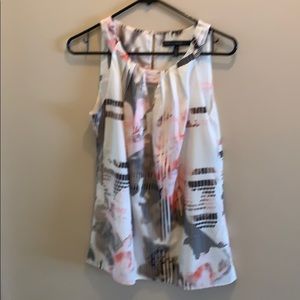 Multi print sleeveless blouse